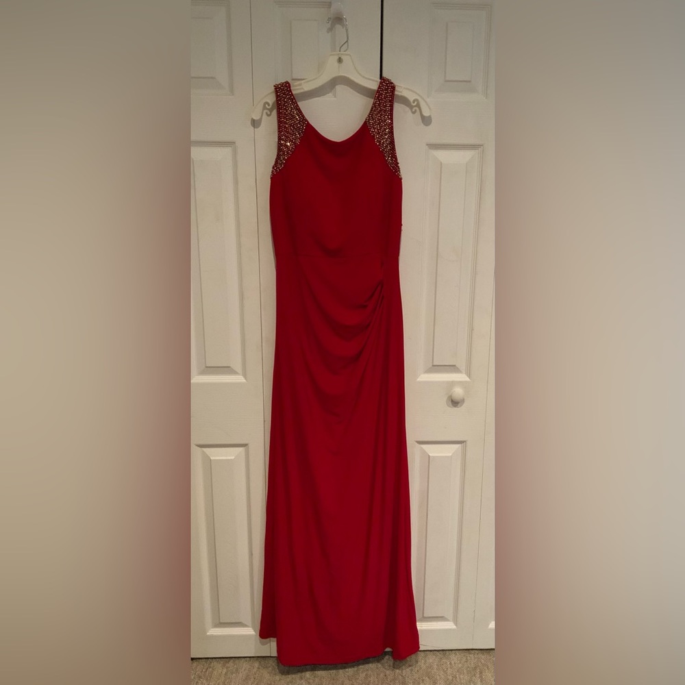 NWT Alex Evenings red fitted formal/Prom gown-SZ 6